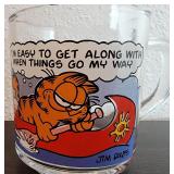 Vintage Garfield the Cat Glass Mug McDonald