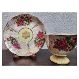 Vintage Royal Halsey Floral Tea Cup & Saucer