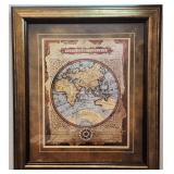 Vintage Style TYPVS ORBIS TERRARVM Framed Map 2
