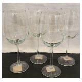 New Lot of 4 Pier 1 White Wine 9" Glasses