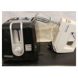 Lot of 2 Small Appliances - Toaster & Hand Mixer