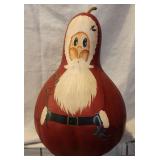 CUTE 13" Tall Santa Painted Large Gourd