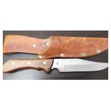 Vintage Japan Stainless Steel Knife w/ Sheath