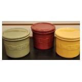 Nice Longaberger Pottery USA Lot of 3 Containers