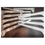 Lot of 11 Metal Shelf Brackets 12" & 14" & 10"