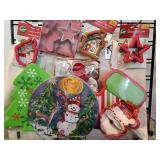 Large Lot Christmas Baking Cookie Cutters & Tins