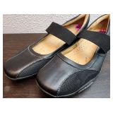 Naturalizer Black Leather & Mesh Mary Janes Sz 8.5