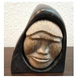 Vintage Inuit Hunter Carving Derrick Pottle Signed