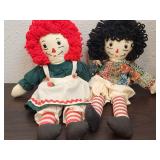 Vintage Handmade Ragedy Ann Dolls (two)