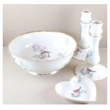 Beautiful Lenox Serenade 4 Pc Set 24k Gold Trim