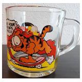 Vintage Garfield the Cat Glass Mug McDonald