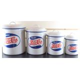 Sunbelt Pepsi-Cola Reproduction Metal Canister Set