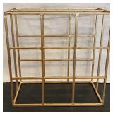 Unique Modern Gold Cubed 9 Bottle Wine Holder