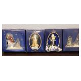 Lot of 4 Pipka Collectable Santa Ornaments