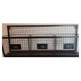 Rae Dunn Style Black Metal Wall Basket Organizer