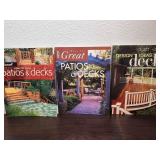 Lot of 3 Patio & Deck Idea and Design Books