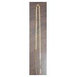 14 kt 15.5" Yellow Gold Herringbone Necklace 1.48g
