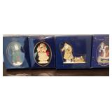 Lot of 4 Pipka Collectable Santa Ornaments