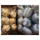 Vintage Large Lot Satin Wrapping Christmas Balls