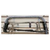 Lot of 2 Saws 12" Hacksaw & Bow Saw
