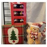 Holiday Items Lot Gingerbread Pitcher & Ornaments