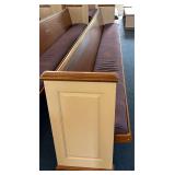 15ï¿½ Church Pew w/ Purple Cushion