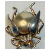 VTG Marslieu Sterling Vermeil Bug Brooch/Pin