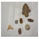 Arrowhead, Rock Beads, Shell, Shark Tooth