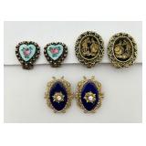 3 Pair of Fancy Ear Clips