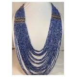 20-Strand Lapis Lazuli Necklace