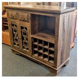 *Genuine Teakwood Buffet w/Wine Rack