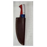 Damascus steel hunting knife