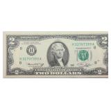 1976 $2 Dollar Bill Near Uncirculated Condition