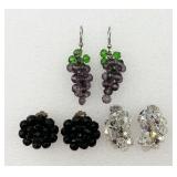 3 Pair of Beaded Earrings