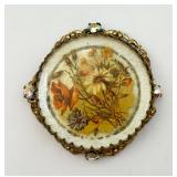 Vintage Pin of Pastel Flowers