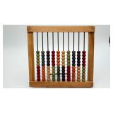 Vintage Wood and Metal Rod Abacus