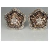 Genuine Diamond 14K White Gold Earrings