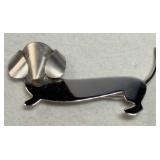 VTG Beau-Sterl Modernist Dachshund Dog Brooch/Pin