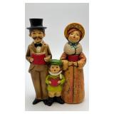 Vintage Christmas Caroler Family Figurine Music Bx