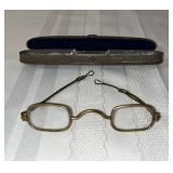Antique Spectacles w/Metal Case w/Velvet interior