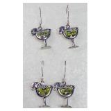 2 Silpada 925 Cocktail Green Peridot Earrings