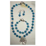 Tanzania 925 Necklace/Bracelet/Earrings Set