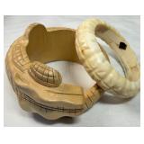 2 Handcarved Bracelets