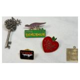 4 Brooch/Pins & 1 Pendant