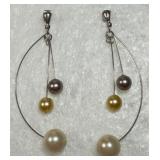 925 Freshwater Pearl Dangle Earrings