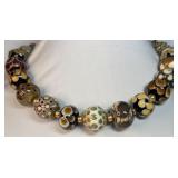 Lamp-work Glass Bead Necklace