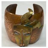 VTG Mexican Hammered Cuff Bracelt