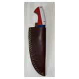 Damascus steel skinner knife