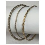 3 Fashion Bangle Style Bracelets