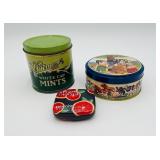 Lot of 3 Vintage Tins